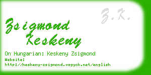 zsigmond keskeny business card